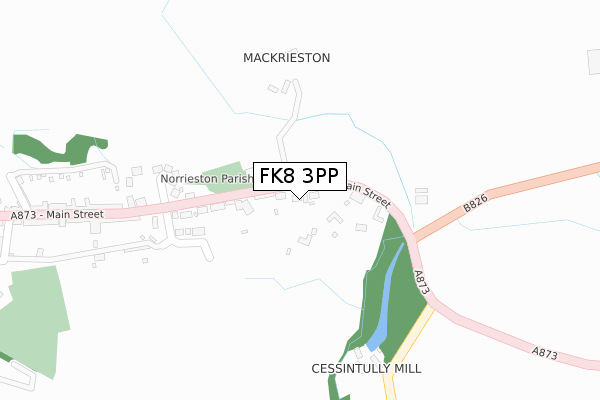 FK8 3PP map - large scale - OS Open Zoomstack (Ordnance Survey)