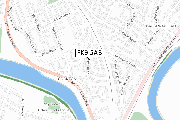 FK9 5AB map - large scale - OS Open Zoomstack (Ordnance Survey) FK9 5AB map - large scale - OS Open Zoomstack (Ordnance Survey)