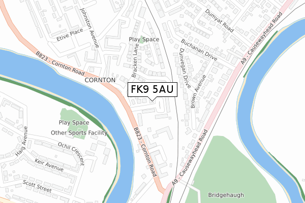 FK9 5AU map - large scale - OS Open Zoomstack (Ordnance Survey) FK9 5AU map - large scale - OS Open Zoomstack (Ordnance Survey)