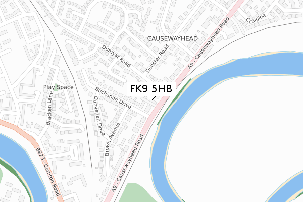 FK9 5HB map - large scale - OS Open Zoomstack (Ordnance Survey) FK9 5HB map - large scale - OS Open Zoomstack (Ordnance Survey)
