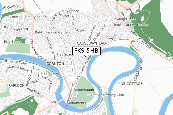 FK9 5HB map - small scale - OS Open Zoomstack (Ordnance Survey) FK9 5HB map - small scale - OS Open Zoomstack (Ordnance Survey)