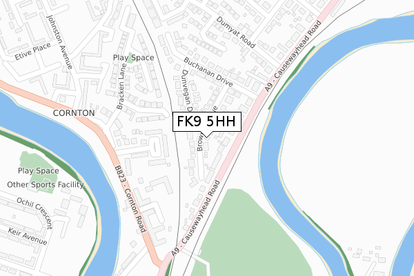 FK9 5HH map - large scale - OS Open Zoomstack (Ordnance Survey) FK9 5HH map - large scale - OS Open Zoomstack (Ordnance Survey)