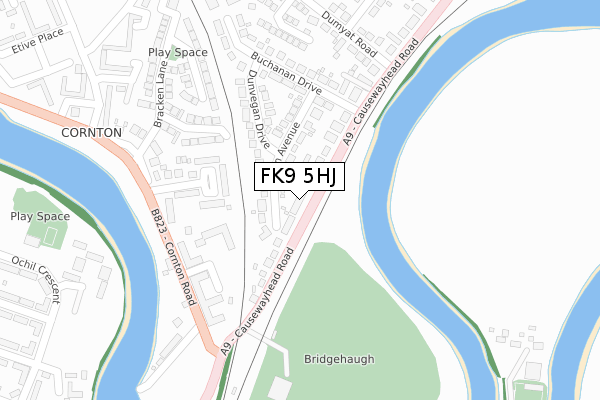 FK9 5HJ map - large scale - OS Open Zoomstack (Ordnance Survey) FK9 5HJ map - large scale - OS Open Zoomstack (Ordnance Survey)
