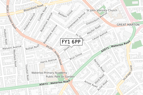 FY1 6PP map - large scale - OS Open Zoomstack (Ordnance Survey) FY1 6PP map - large scale - OS Open Zoomstack (Ordnance Survey)