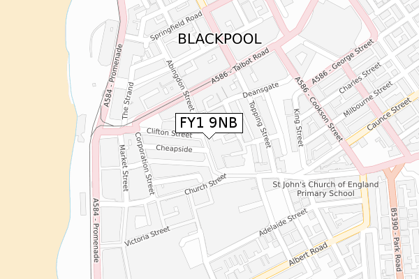 FY1 9NB map - large scale - OS Open Zoomstack (Ordnance Survey) FY1 9NB map - large scale - OS Open Zoomstack (Ordnance Survey)