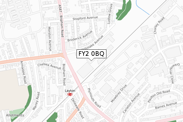 FY2 0BQ map - large scale - OS Open Zoomstack (Ordnance Survey) FY2 0BQ map - large scale - OS Open Zoomstack (Ordnance Survey)