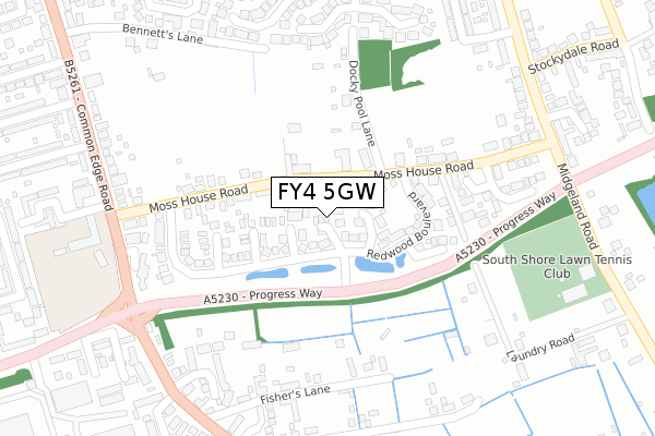 FY4 5GW map - large scale - OS Open Zoomstack (Ordnance Survey)