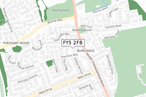 FY5 2FB map - large scale - OS Open Zoomstack (Ordnance Survey) FY5 2FB map - large scale - OS Open Zoomstack (Ordnance Survey)