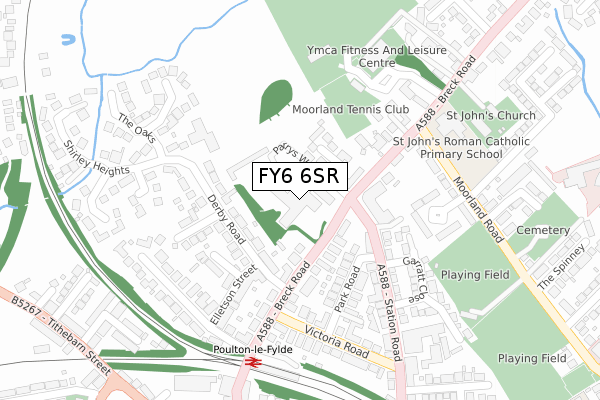 FY6 6SR map - large scale - OS Open Zoomstack (Ordnance Survey)