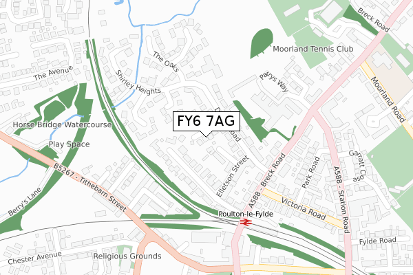 FY6 7AG map - large scale - OS Open Zoomstack (Ordnance Survey) FY6 7AG map - large scale - OS Open Zoomstack (Ordnance Survey)
