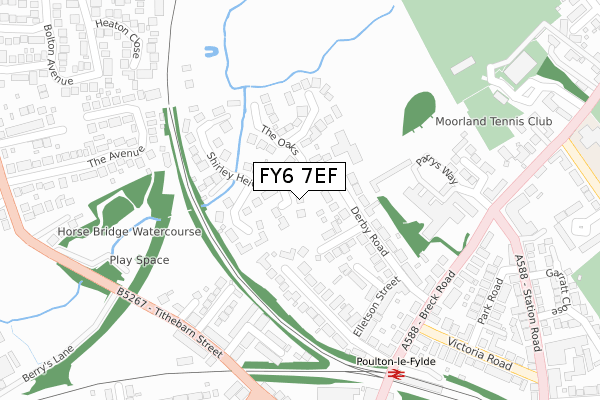 FY6 7EF map - large scale - OS Open Zoomstack (Ordnance Survey)