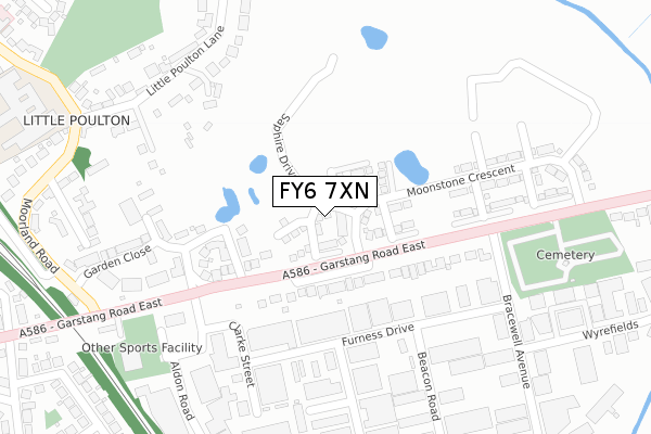 FY6 7XN map - large scale - OS Open Zoomstack (Ordnance Survey) FY6 7XN map - large scale - OS Open Zoomstack (Ordnance Survey)
