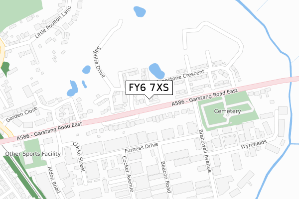 FY6 7XS map - large scale - OS Open Zoomstack (Ordnance Survey) FY6 7XS map - large scale - OS Open Zoomstack (Ordnance Survey)