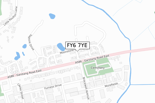 FY6 7YE map - large scale - OS Open Zoomstack (Ordnance Survey) FY6 7YE map - large scale - OS Open Zoomstack (Ordnance Survey)