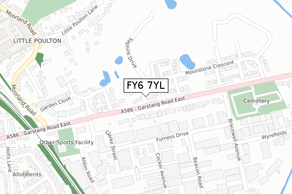 FY6 7YL map - large scale - OS Open Zoomstack (Ordnance Survey) FY6 7YL map - large scale - OS Open Zoomstack (Ordnance Survey)