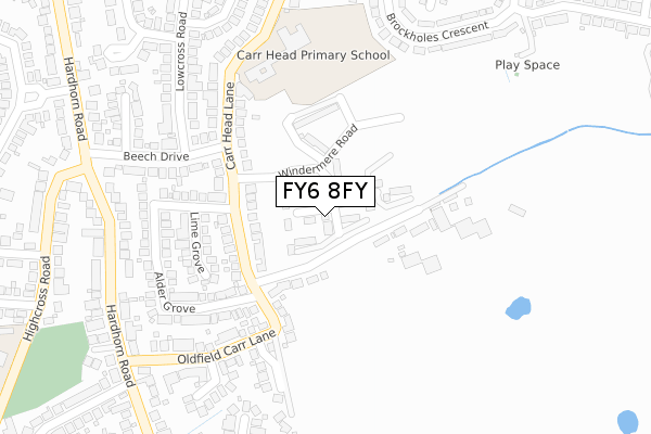 FY6 8FY map - large scale - OS Open Zoomstack (Ordnance Survey) FY6 8FY map - large scale - OS Open Zoomstack (Ordnance Survey)