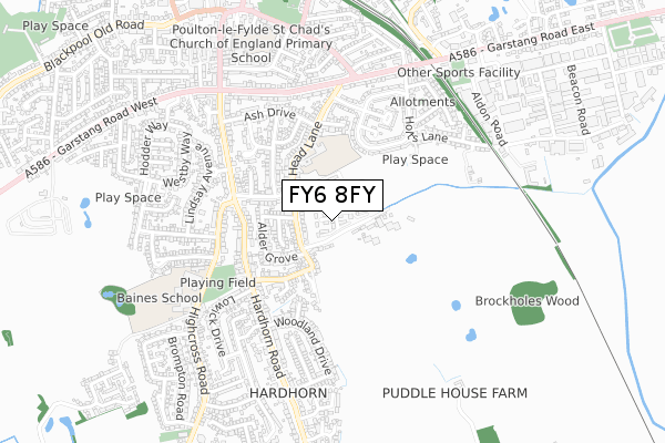 FY6 8FY map - small scale - OS Open Zoomstack (Ordnance Survey) FY6 8FY map - small scale - OS Open Zoomstack (Ordnance Survey)