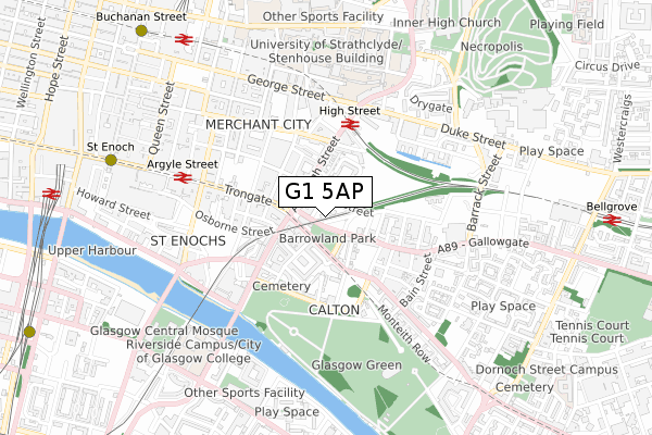 G1 5AP map - small scale - OS Open Zoomstack (Ordnance Survey) G1 5AP map - small scale - OS Open Zoomstack (Ordnance Survey)