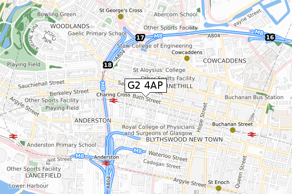 G2 4AP map - small scale - OS Open Zoomstack (Ordnance Survey) G2 4AP map - small scale - OS Open Zoomstack (Ordnance Survey)