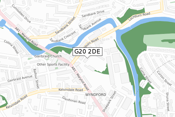 G20 2DE map - large scale - OS Open Zoomstack (Ordnance Survey)