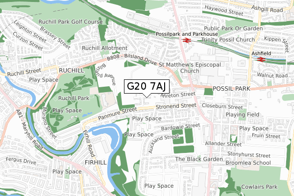 G20 7AJ map - small scale - OS Open Zoomstack (Ordnance Survey) G20 7AJ map - small scale - OS Open Zoomstack (Ordnance Survey)