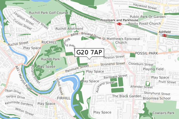 G20 7AP map - small scale - OS Open Zoomstack (Ordnance Survey) G20 7AP map - small scale - OS Open Zoomstack (Ordnance Survey)