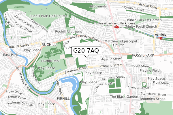 G20 7AQ map - small scale - OS Open Zoomstack (Ordnance Survey) G20 7AQ map - small scale - OS Open Zoomstack (Ordnance Survey)