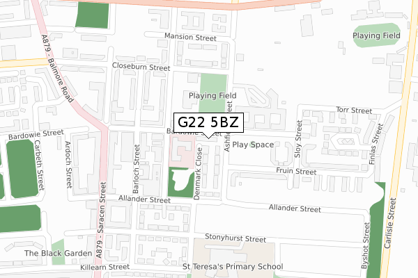 G22 5BZ map - large scale - OS Open Zoomstack (Ordnance Survey) G22 5BZ map - large scale - OS Open Zoomstack (Ordnance Survey)