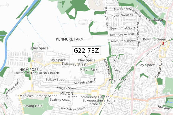 G22 7EZ map - small scale - OS Open Zoomstack (Ordnance Survey) G22 7EZ map - small scale - OS Open Zoomstack (Ordnance Survey)