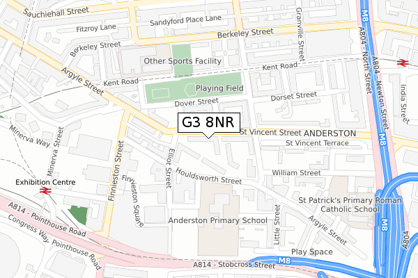 G3 8NR map - large scale - OS Open Zoomstack (Ordnance Survey)