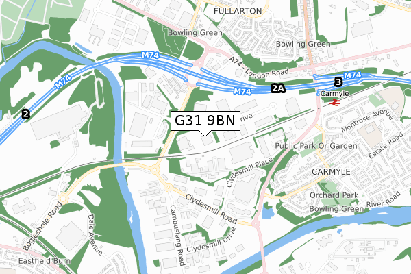 G31 9BN map - small scale - OS Open Zoomstack (Ordnance Survey) G31 9BN map - small scale - OS Open Zoomstack (Ordnance Survey)