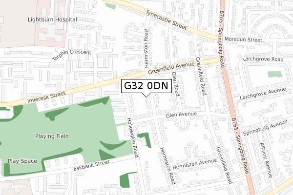 G32 0DN map - large scale - OS Open Zoomstack (Ordnance Survey)