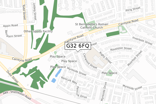 G32 6FQ map - large scale - OS Open Zoomstack (Ordnance Survey) G32 6FQ map - large scale - OS Open Zoomstack (Ordnance Survey)