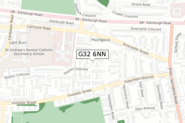 G32 6NN map - large scale - OS Open Zoomstack (Ordnance Survey)