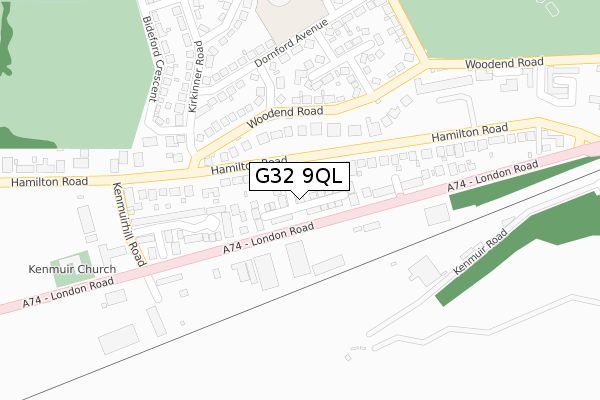 G32 9QL map - large scale - OS Open Zoomstack (Ordnance Survey)