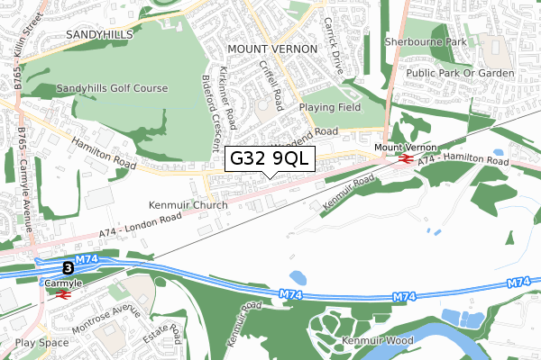 G32 9QL map - small scale - OS Open Zoomstack (Ordnance Survey) G32 9QL map - small scale - OS Open Zoomstack (Ordnance Survey)