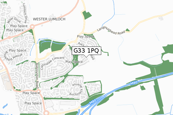 G33 1PQ map - small scale - OS Open Zoomstack (Ordnance Survey) G33 1PQ map - small scale - OS Open Zoomstack (Ordnance Survey)