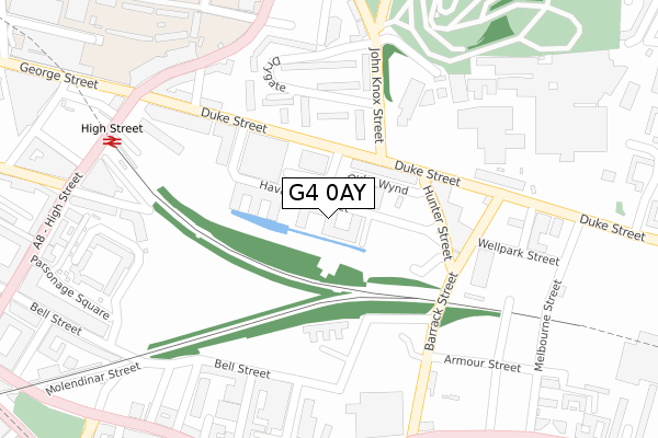 G4 0AY map - large scale - OS Open Zoomstack (Ordnance Survey) G4 0AY map - large scale - OS Open Zoomstack (Ordnance Survey)