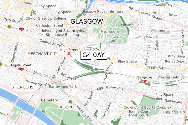 G4 0AY map - small scale - OS Open Zoomstack (Ordnance Survey) G4 0AY map - small scale - OS Open Zoomstack (Ordnance Survey)