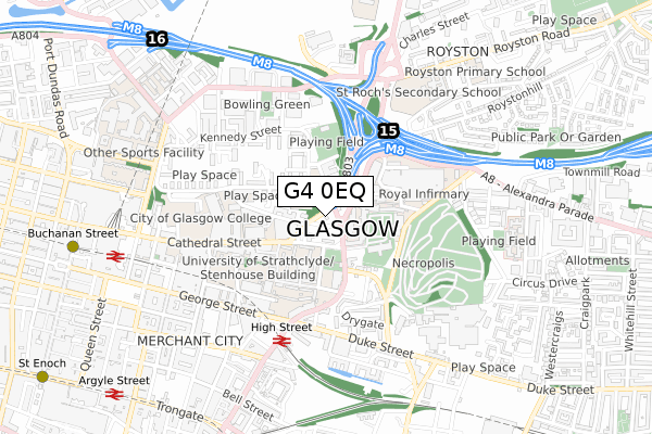 G4 0EQ map - small scale - OS Open Zoomstack (Ordnance Survey) G4 0EQ map - small scale - OS Open Zoomstack (Ordnance Survey)
