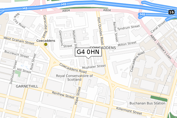 G4 0HN map - large scale - OS Open Zoomstack (Ordnance Survey)