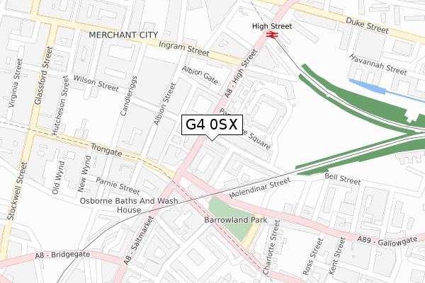 G4 0SX map - large scale - OS Open Zoomstack (Ordnance Survey) G4 0SX map - large scale - OS Open Zoomstack (Ordnance Survey)