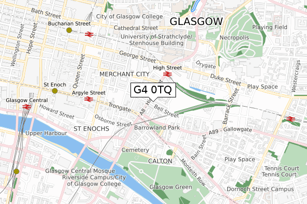 G4 0TQ map - small scale - OS Open Zoomstack (Ordnance Survey)