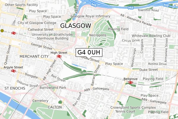 G4 0UH map - small scale - OS Open Zoomstack (Ordnance Survey) G4 0UH map - small scale - OS Open Zoomstack (Ordnance Survey)