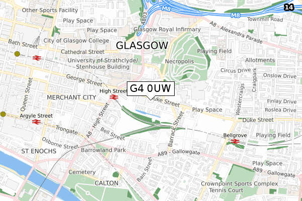 G4 0UW map - small scale - OS Open Zoomstack (Ordnance Survey) G4 0UW map - small scale - OS Open Zoomstack (Ordnance Survey)