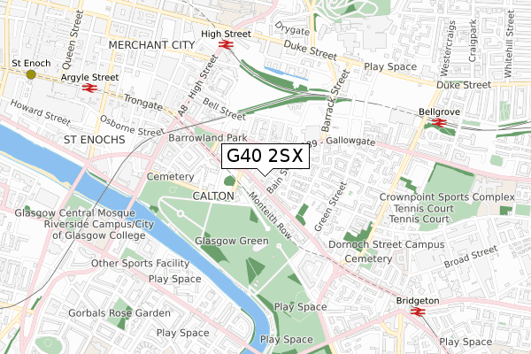 G40 2SX map - small scale - OS Open Zoomstack (Ordnance Survey) G40 2SX map - small scale - OS Open Zoomstack (Ordnance Survey)