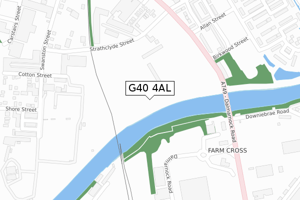 G40 4AL map - large scale - OS Open Zoomstack (Ordnance Survey)