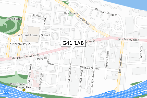 G41 1AB map - large scale - OS Open Zoomstack (Ordnance Survey) G41 1AB map - large scale - OS Open Zoomstack (Ordnance Survey)