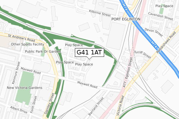 G41 1AT map - large scale - OS Open Zoomstack (Ordnance Survey) G41 1AT map - large scale - OS Open Zoomstack (Ordnance Survey)