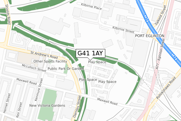G41 1AY map - large scale - OS Open Zoomstack (Ordnance Survey) G41 1AY map - large scale - OS Open Zoomstack (Ordnance Survey)